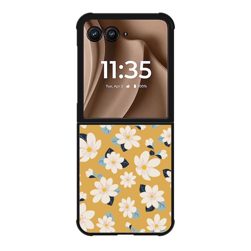 Cute white flowers seamless pattern Motorola Moto RAZR Plus 2025 Case OV10922