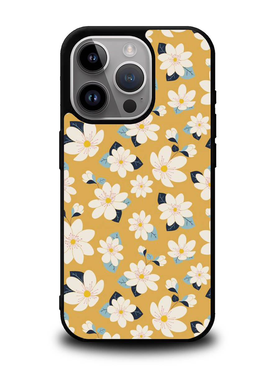 Cute white flowers seamless pattern iPhone 16 Pro Case OV10922