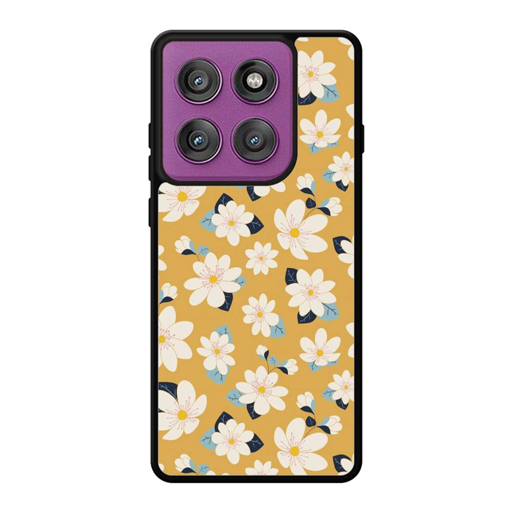 Cute white flowers seamless pattern Motorola Moto Edge 60 Pro Case QC10922