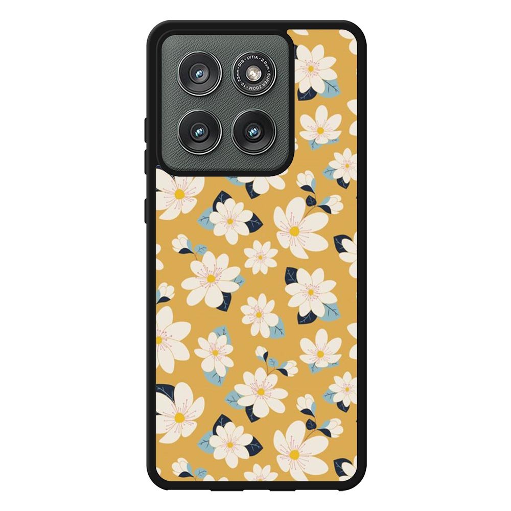 Cute white flowers seamless pattern Motorola Moto Edge 2025 Case QC10922