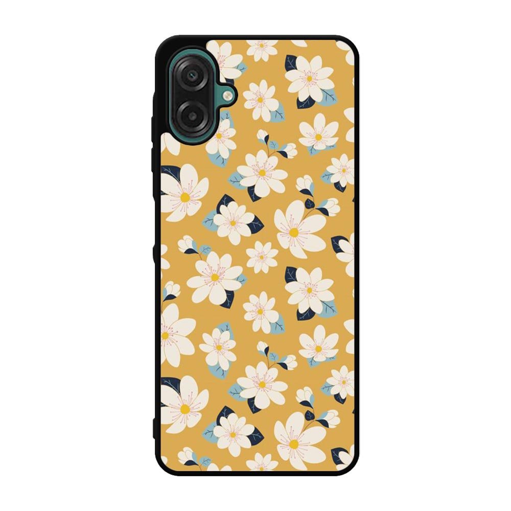 Cute white flowers seamless pattern Samsung Galaxy A07 Case QC10922