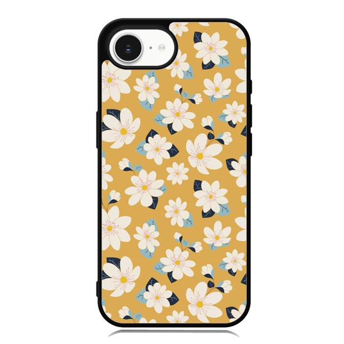 Cute white flowers seamless pattern iPhone 16e Case OV10922
