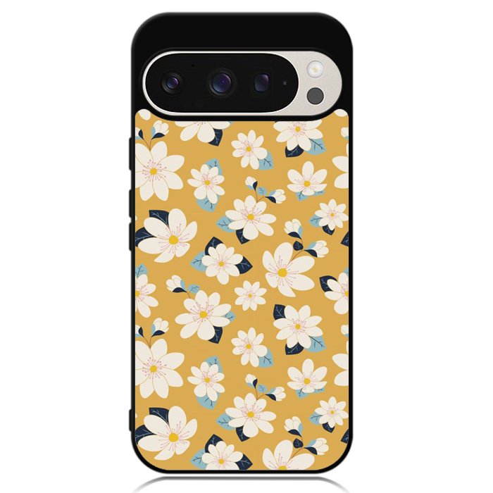 Cute white flowers seamless pattern Google Pixel 9 | Pixel 9 Pro Case OV10922
