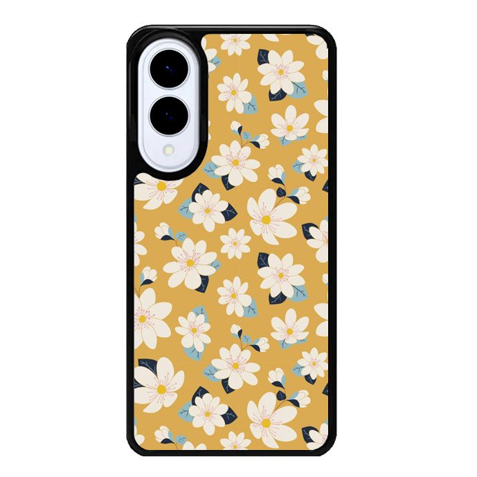 Cute white flowers seamless pattern Samsung Galaxy S25 Edge 5G Case OV10922