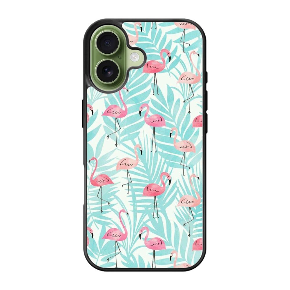 Flamingo Pattern Tropical iPhone 17 Case QC10856