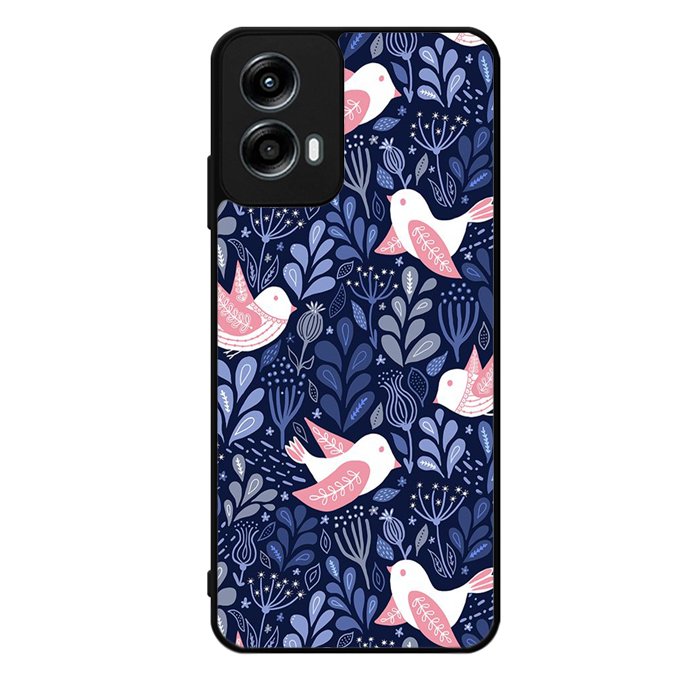 Bird Flower Pattern Motorola Moto G Play 2024 Case OV10906