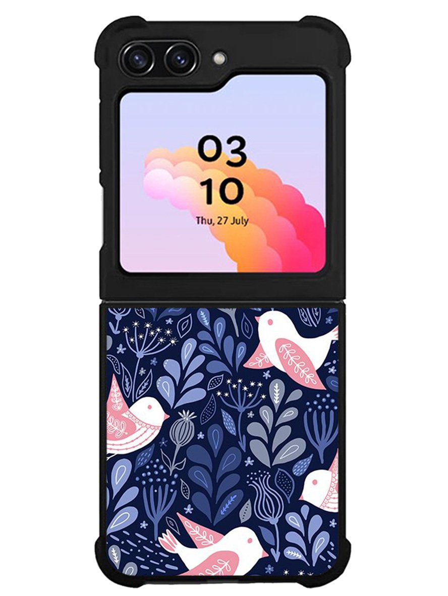 Bird Flower Pattern Samsung Galaxy Z Flip 5 5G 2023 Case OV10906