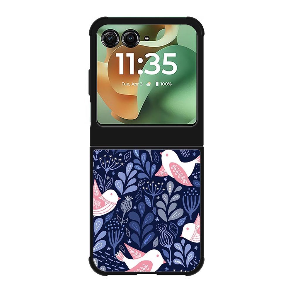 Bird Flower Pattern Motorola Moto RAZR 2025 Case OV10906