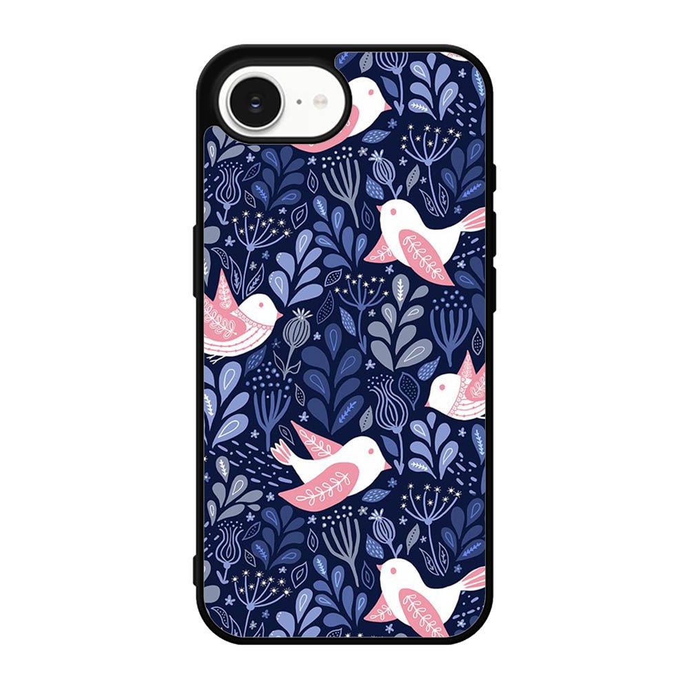 Bird Flower Pattern iPhone 17e Case OV10906