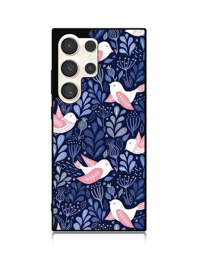 Bird Flower Pattern Samsung Galaxy S25 Ultra 5G Case QC10906