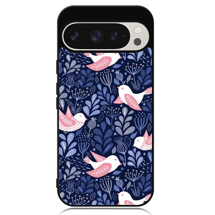 Bird Flower Pattern Google Pixel 9 | Pixel 9 Pro Case OV10906