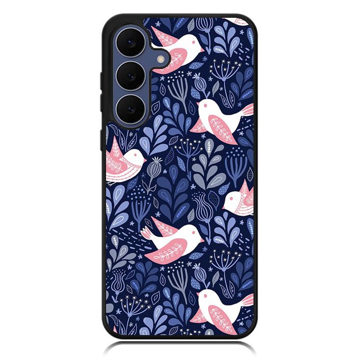Bird Flower Pattern Samsung Galaxy S25 FE Case OV10906