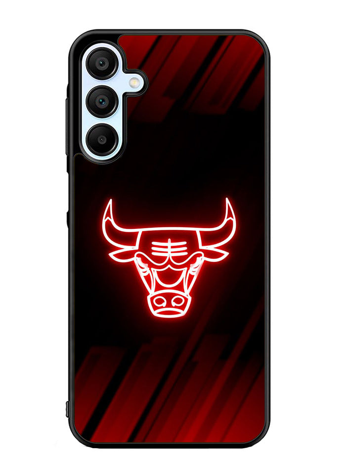 Chicago Bulls NBA Neon Logo Samsung Galaxy A35 5G Case OV10683