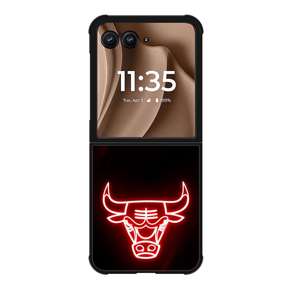Chicago Bulls NBA Neon Logo Motorola Moto RAZR Plus 2025 Case OV10683