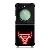Chicago Bulls NBA Neon Logo Samsung Galaxy Z Flip 6 5G 2024 Case OV10683