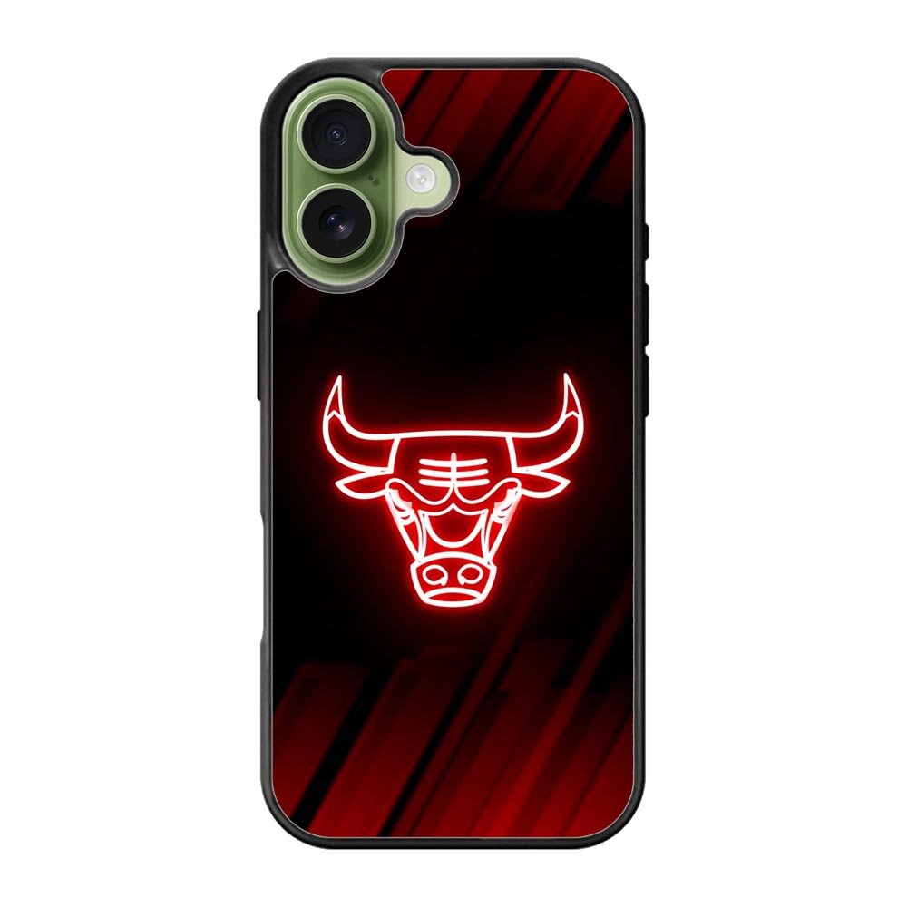 Chicago Bulls NBA Neon Logo iPhone 17 Case QC10683