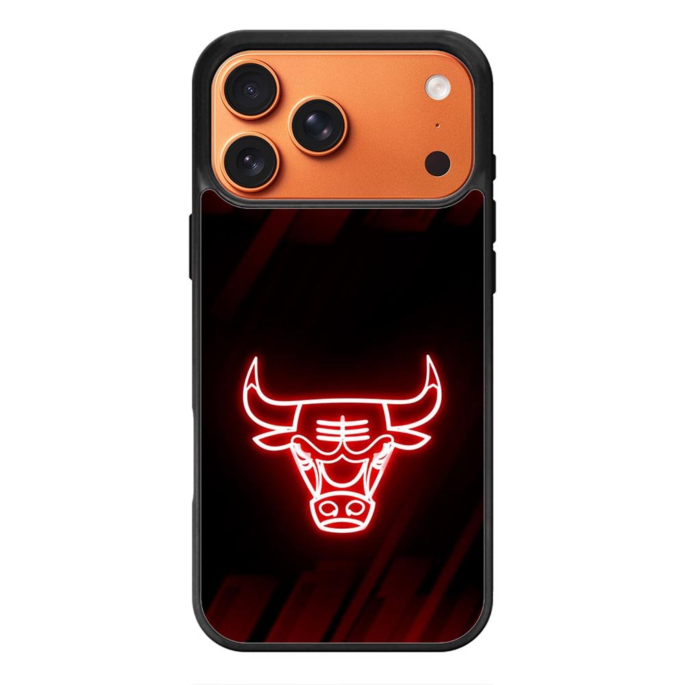 Chicago Bulls NBA Neon Logo iPhone 17 Pro Max Case QC10683