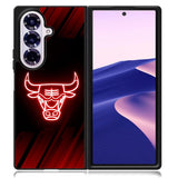 Chicago Bulls NBA Neon Logo Samsung Galaxy Z Fold 7 Case OV10683
