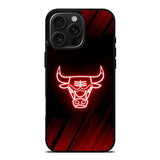 Chicago Bulls NBA Neon Logo iPhone 16 Pro Case OV10683