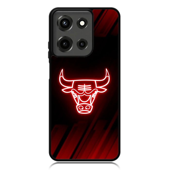 Chicago Bulls NBA Neon Logo Motorola Moto G 5G 2025 Case OV10683