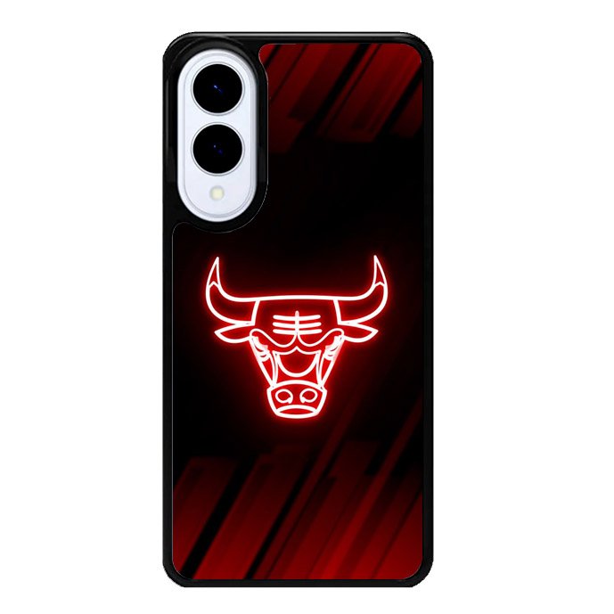 Chicago Bulls NBA Neon Logo Samsung Galaxy S25 Edge 5G Case OV10683