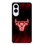 Chicago Bulls NBA Neon Logo Samsung Galaxy S25 Edge 5G Case OV10683