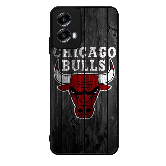 Chicago Bulls Wood Background Motorola Moto G Play 2024 Case OV10688