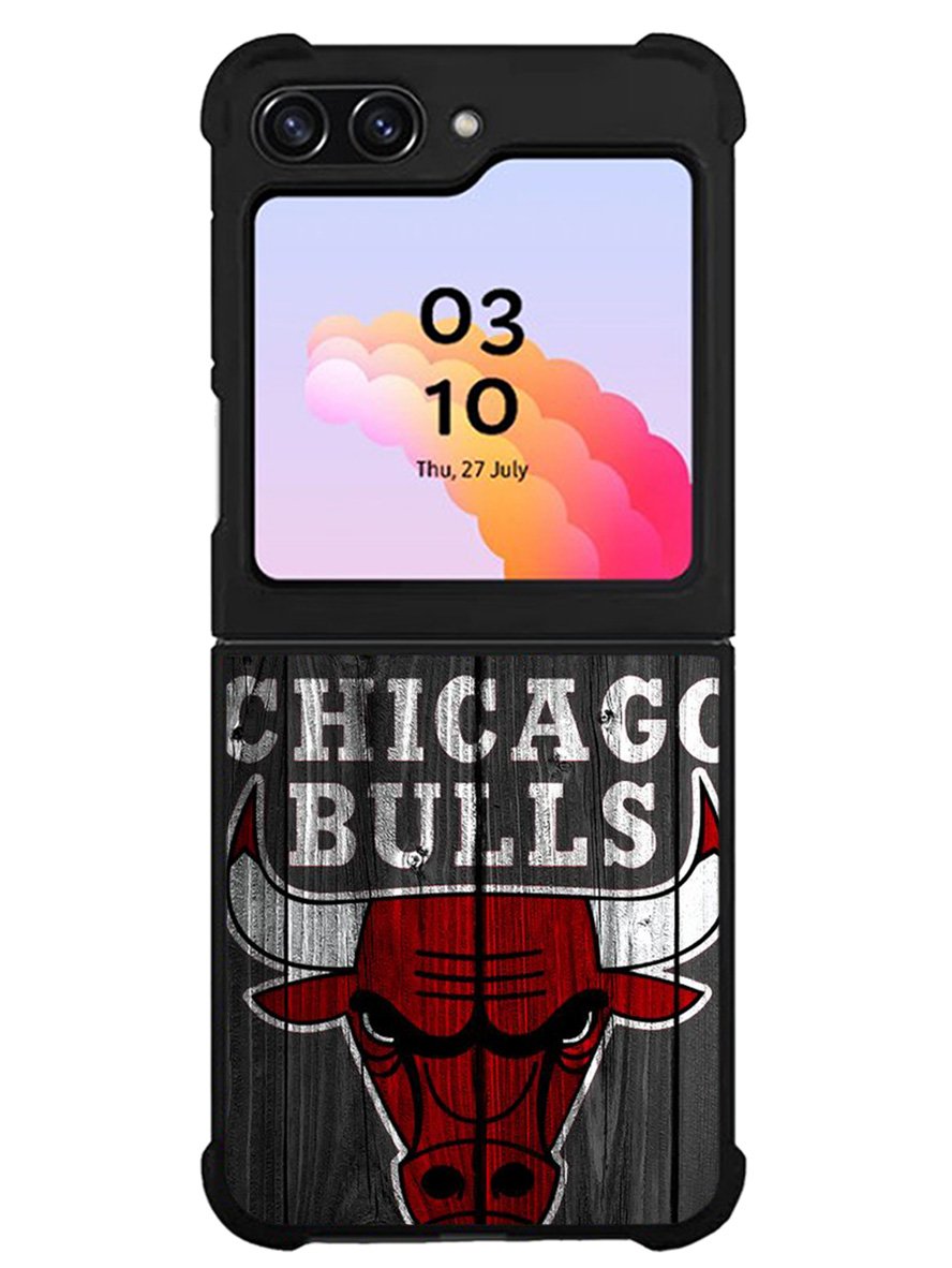 Chicago Bulls Wood Background Samsung Galaxy Z Flip 5 5G 2023 Case OV10688