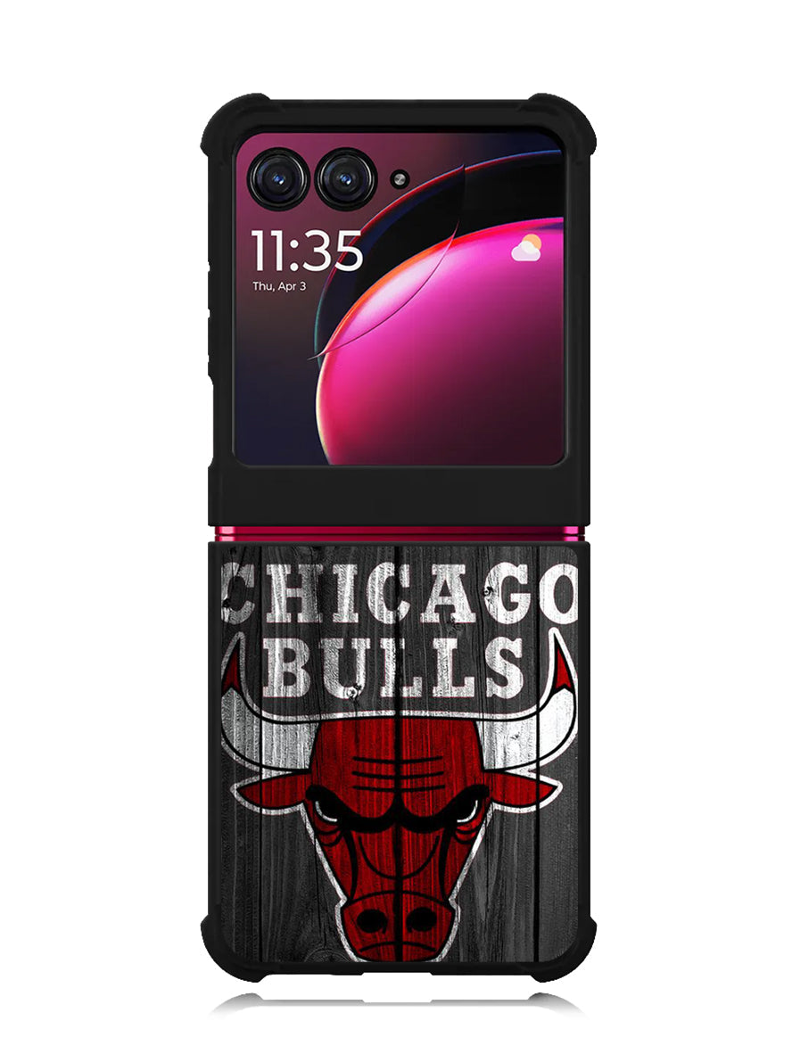 Chicago Bulls Wood Background Motorola Moto Razr Plus 2023 , Moto Razr+ 2023 Case OV10688