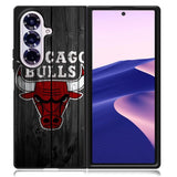 Chicago Bulls Wood Background Samsung Galaxy Z Fold 7 Case OV10688