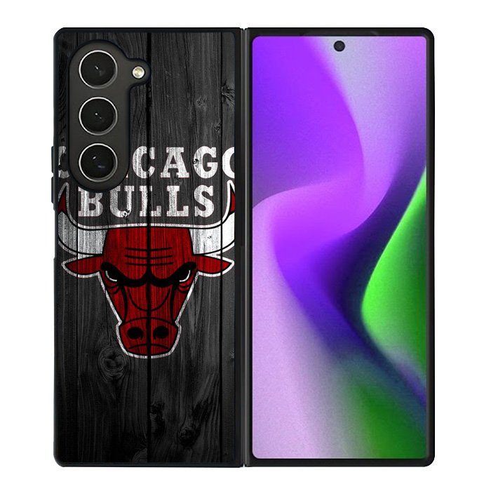 Chicago Bulls Wood Background Samsung Galaxy Z Fold 6 5G 2024 Case OV10688
