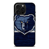 Memphis Grizzlies Wood Logo iPhone 16 Pro Case OV10492