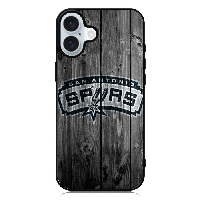 San Antonio Spurs Wood Logo iPhone 16 Plus Case QC10417