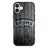 San Antonio Spurs Wood Logo iPhone 16 Case QC10417