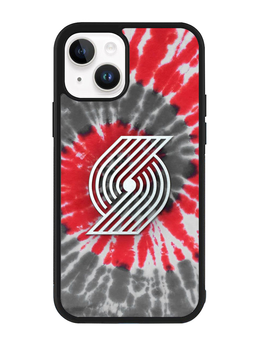 Portland Trailblazers Tie Dye Style Logo iPhone 15 Plus Case OV10397