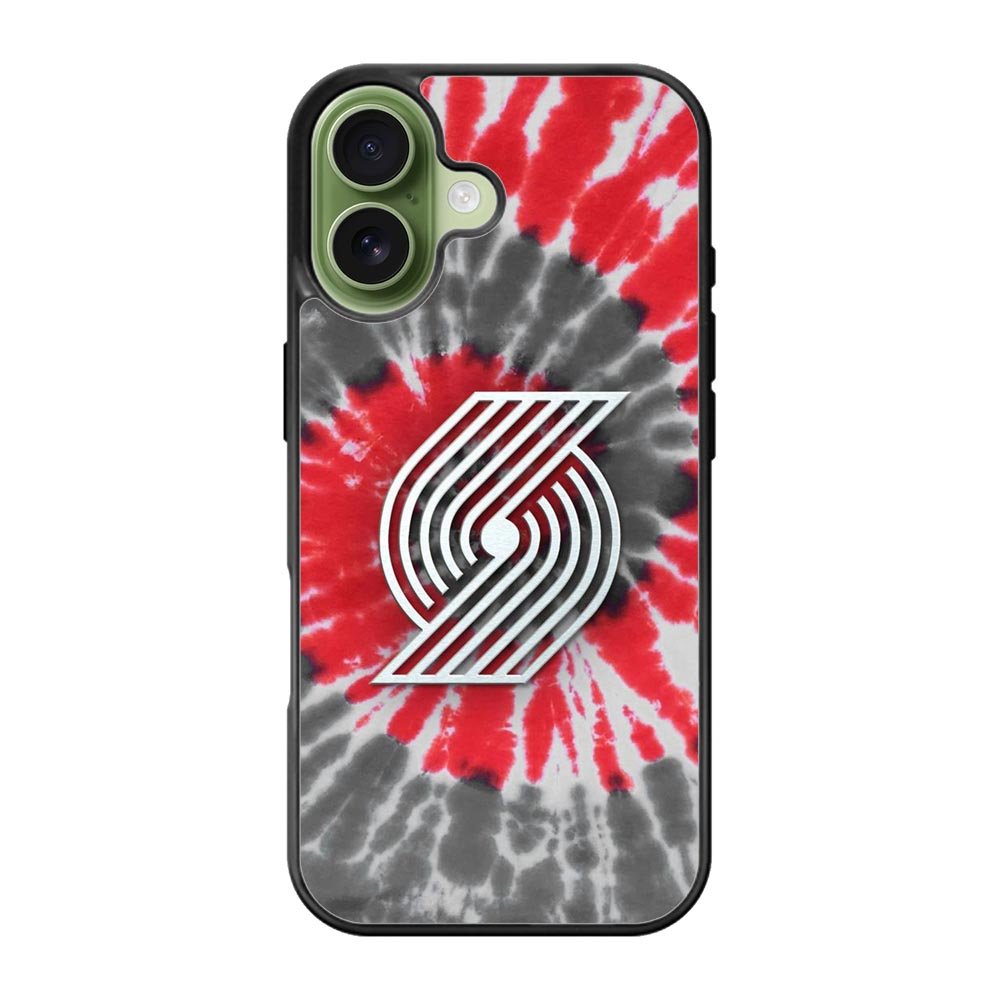 Portland Trailblazers Tie Dye Style Logo iPhone 17 Case QC10397