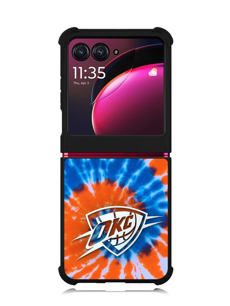 Oklahoma City Thunder Tie Dye Style Logo Motorola Moto Razr Plus 2023 , Moto Razr+ 2023 Case OV10520