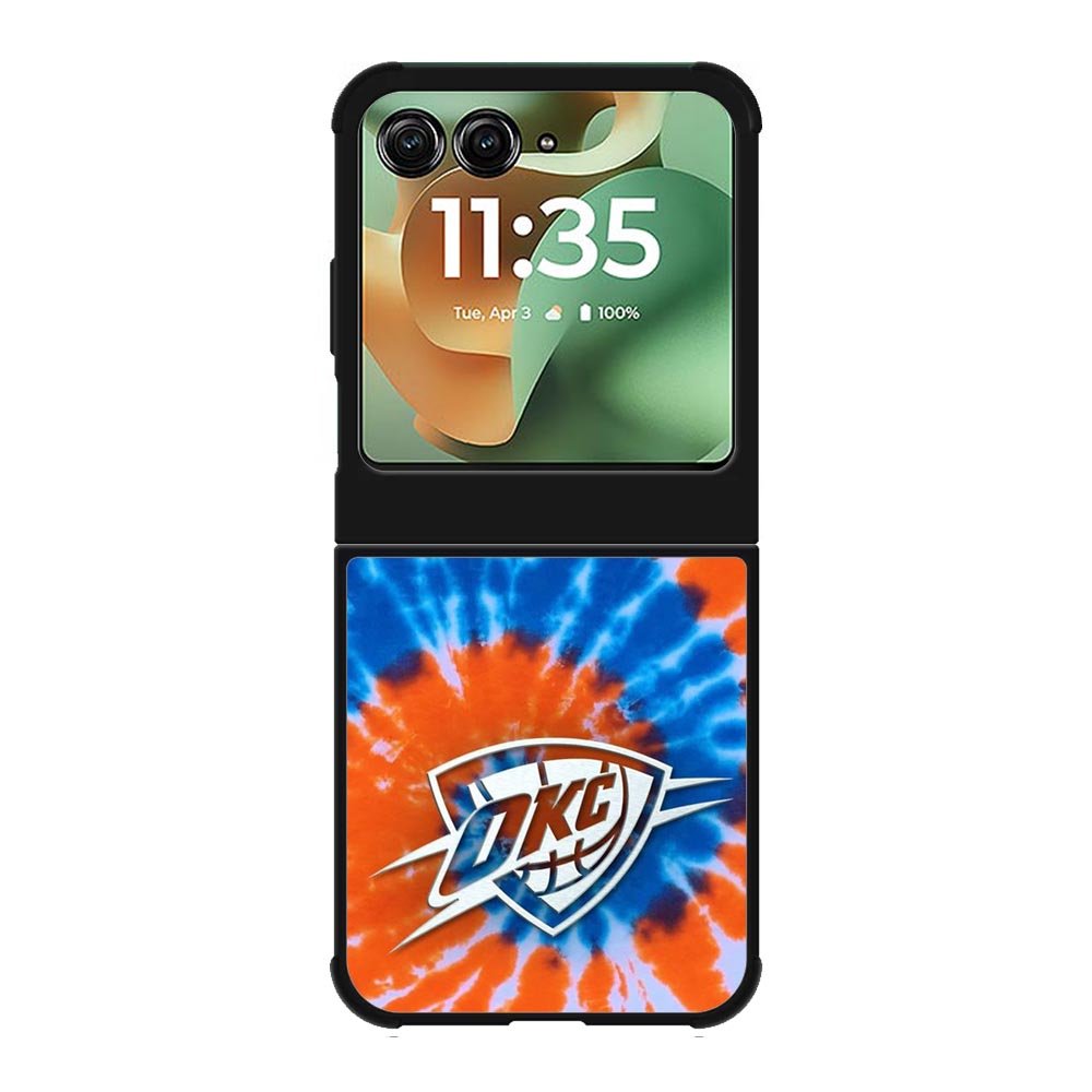Oklahoma City Thunder Tie Dye Style Logo Motorola Moto RAZR 2025 Case OV10520