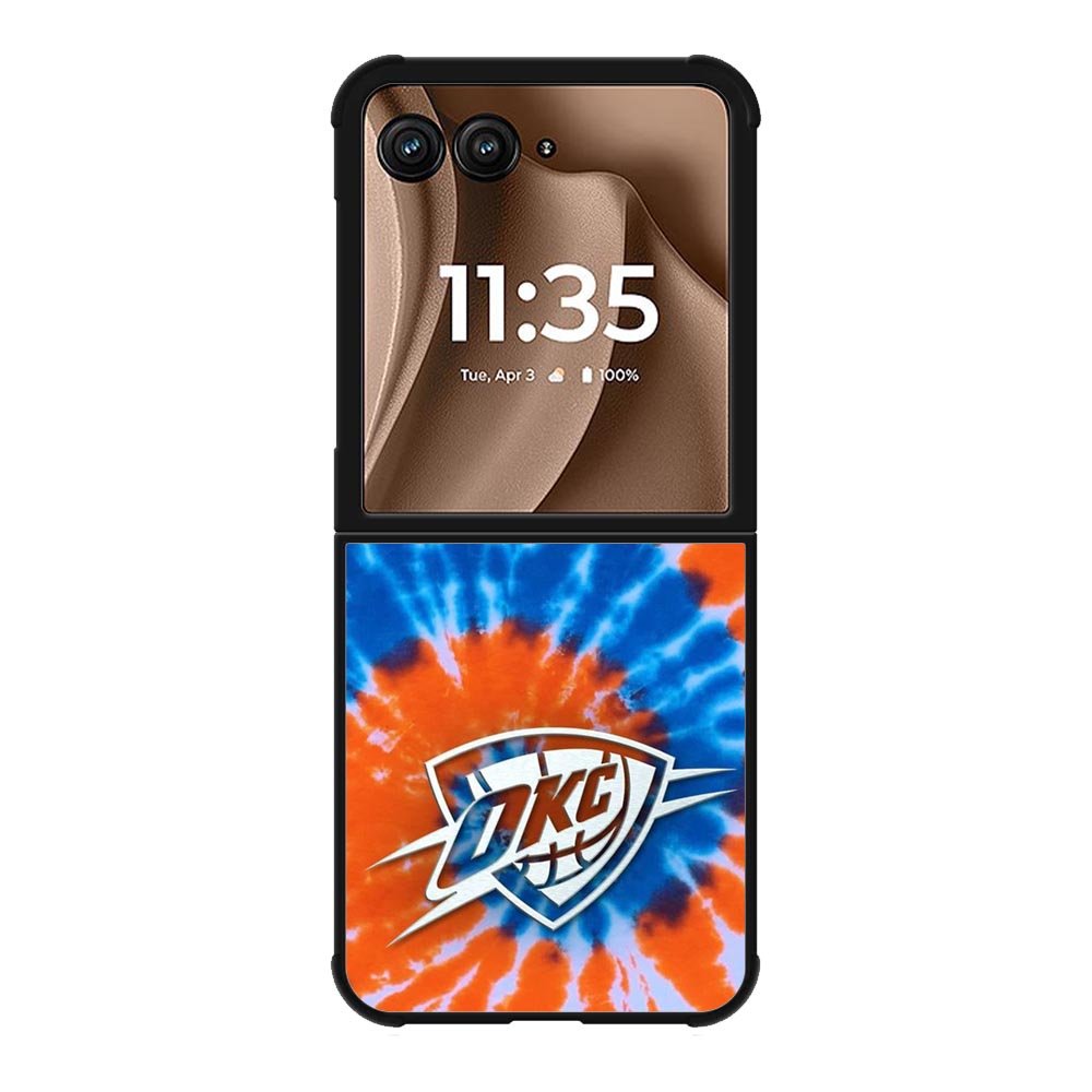Oklahoma City Thunder Tie Dye Style Logo Motorola Moto RAZR Plus 2025 Case OV10520
