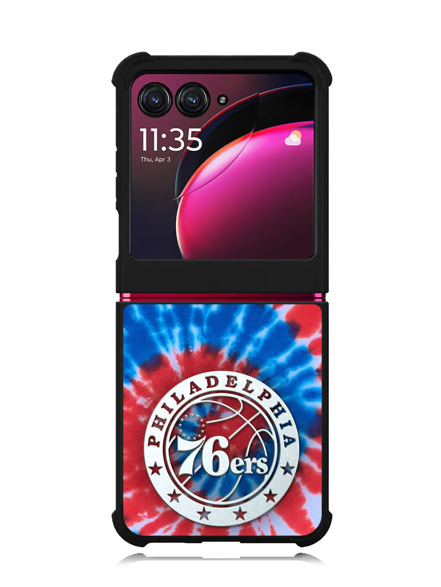 Philadelphia 76ers Tie Dye Style Logo Motorola Moto Razr Plus 2023 , Moto Razr+ 2023 Case OV10542