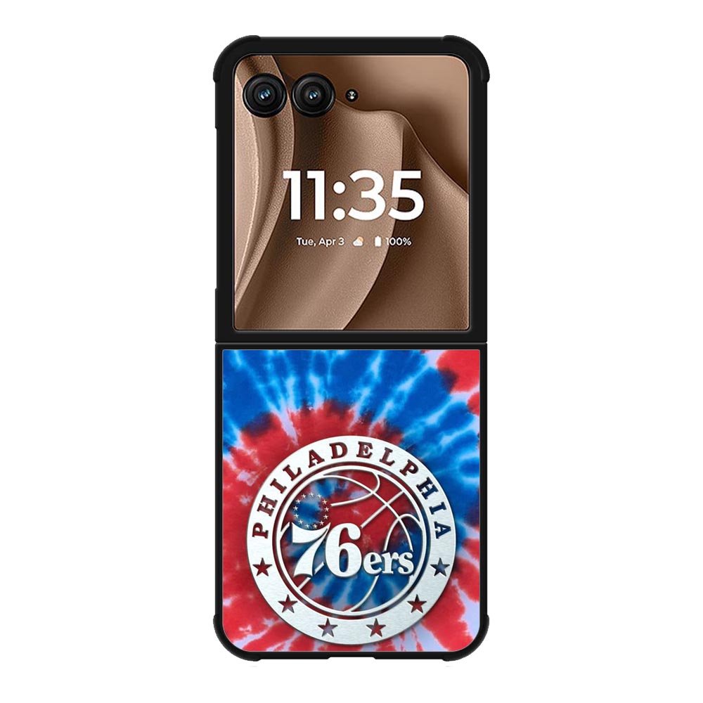 Philadelphia 76ers Tie Dye Style Logo Motorola Moto RAZR Plus 2025 Case OV10542