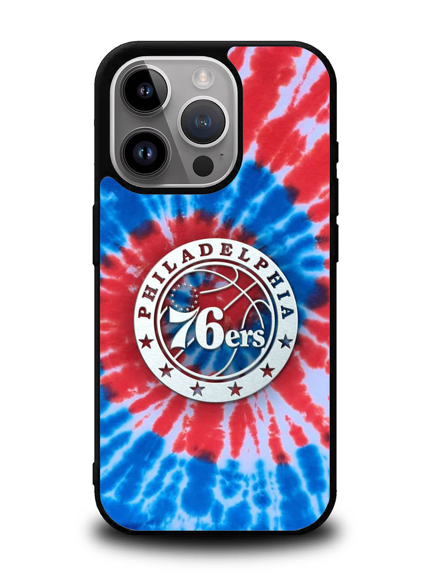 Philadelphia 76ers Tie Dye Style Logo iPhone 14 Pro Max Case QC10542