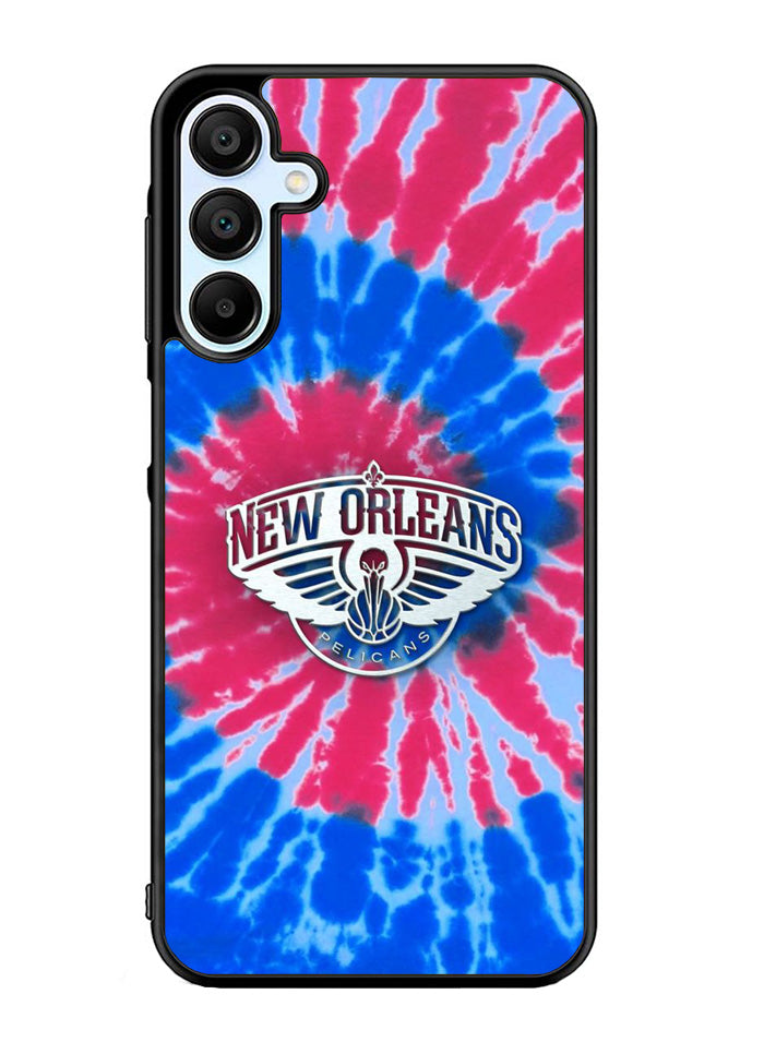 New Orleans Pelicans Tie Dye Style Logo Samsung Galaxy A35 5G Case OV10512