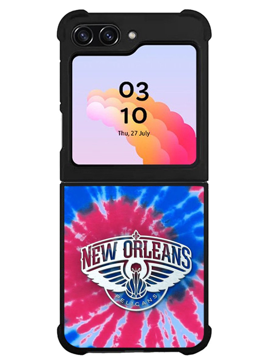 New Orleans Pelicans Tie Dye Style Logo Samsung Galaxy Z Flip 5 5G 2023 Case OV10512