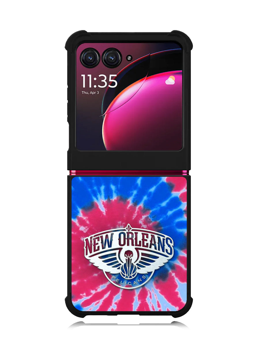 New Orleans Pelicans Tie Dye Style Logo Motorola Moto Razr Plus 2023 , Moto Razr+ 2023 Case OV10512