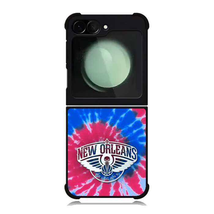 New Orleans Pelicans Tie Dye Style Logo Samsung Galaxy Z Flip 6 5G 2024 Case OV10512