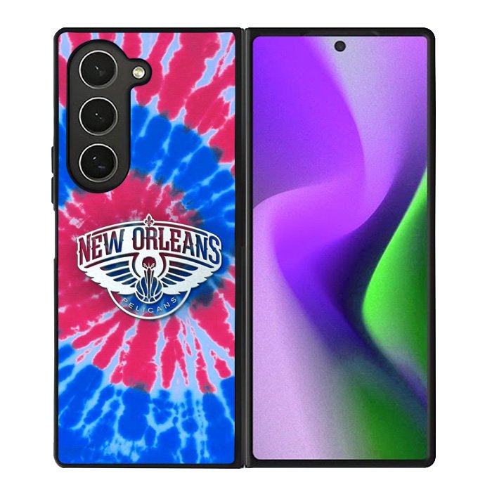 New Orleans Pelicans Tie Dye Style Logo Samsung Galaxy Z Fold 6 5G 2024 Case OV10512