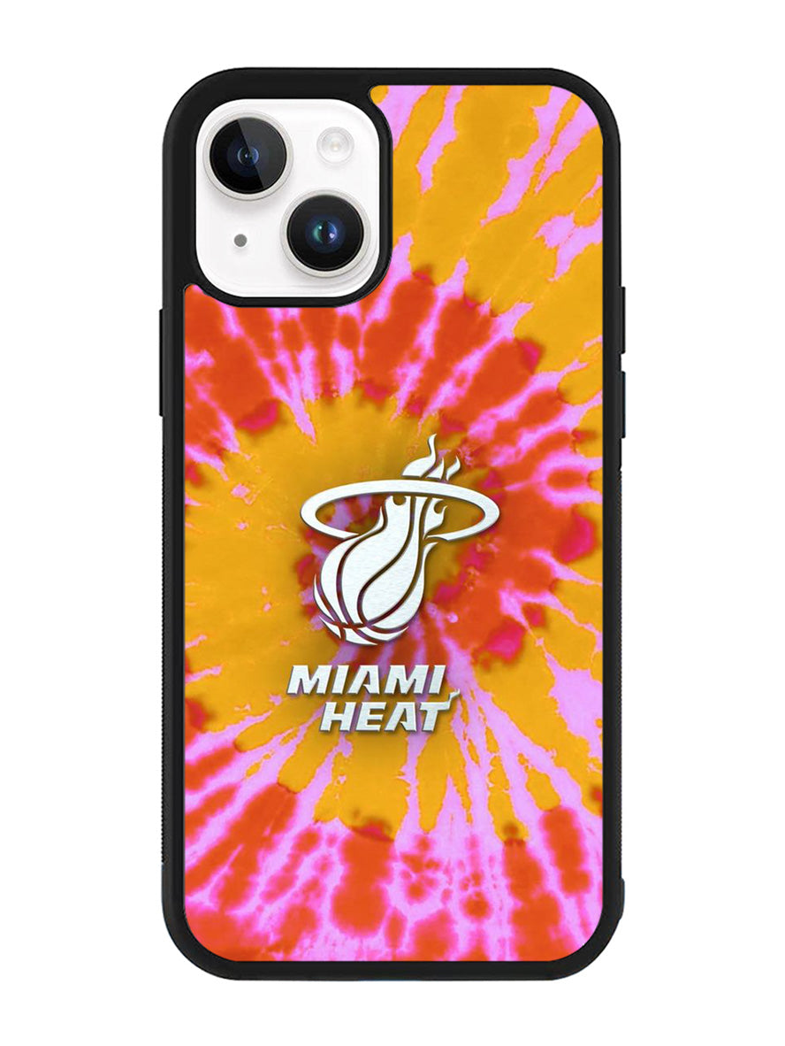 Miami Heat Tie Dye Style Logo iPhone 14 Case QC10493