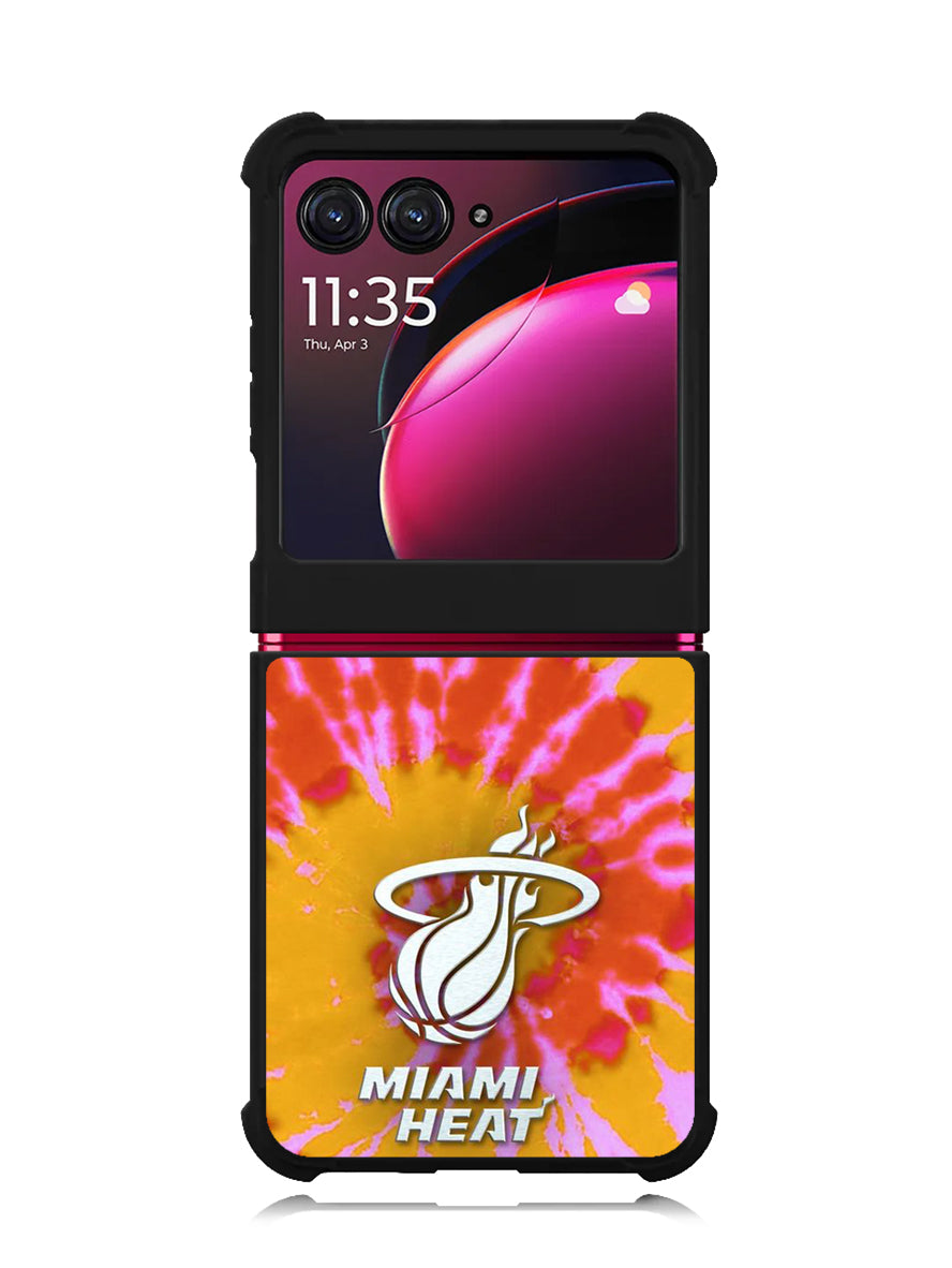 Miami Heat Tie Dye Style Logo Motorola Moto Razr Plus 2023 , Moto Razr+ 2023 Case OV10493