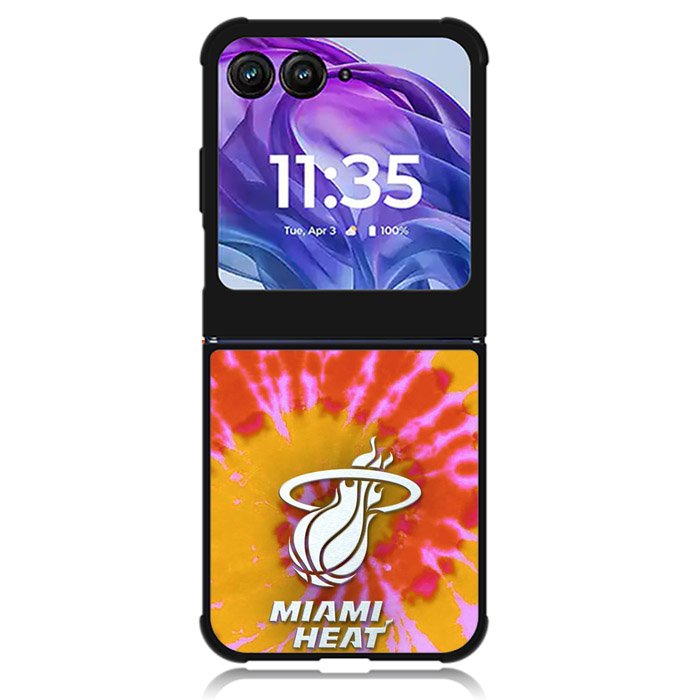 Miami Heat Tie Dye Style Logo Motorola Moto Razr Plus 2024 , Moto Razr+ 2024 Case OV10493